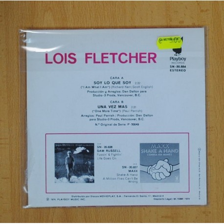 LOIS FLETCHER - SOY LO QUE SOY / UNA VEZ MAS - SINGLE