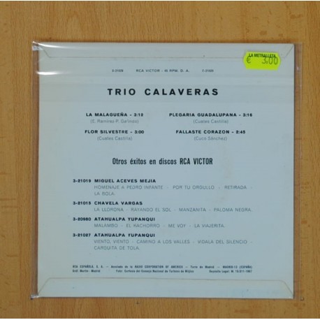 TRIO CALAVERAS - LA MALAGUEÃA + 3 - EP