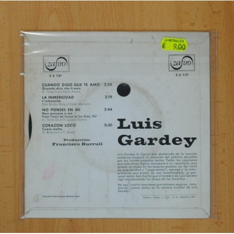 LUIS GARDEY - CUANDO DIGO QUE TE AMO + 3 - EP