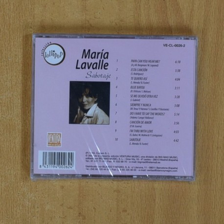 MARIA LAVALLE - TODAS SUS PRIMERAS GRABACIONES - CD