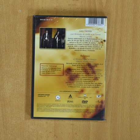 ZARZUELA - LOS CLAVELES BOHEMIOS - DVD