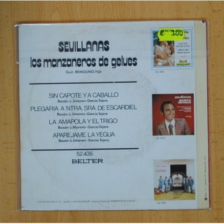 LOS MANZANEROS DE GELUES - SIN CAPOTE Y A CABALLO + 3 - EP