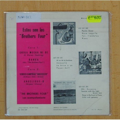 THE BROTHERS FOUR - CHIKA MUCKA HI DI + 3 - EP