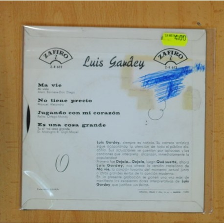 LUIS GARDEY - MA VIE + 3 - EP