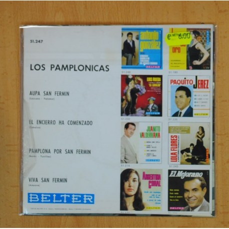 LOS PAMPLONICAS - AUPA SAN FERMIN + 3 - EP