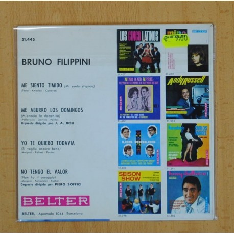 BRUNO FILIPPINI - ME SIENTO TIMIDO + 3 - EP