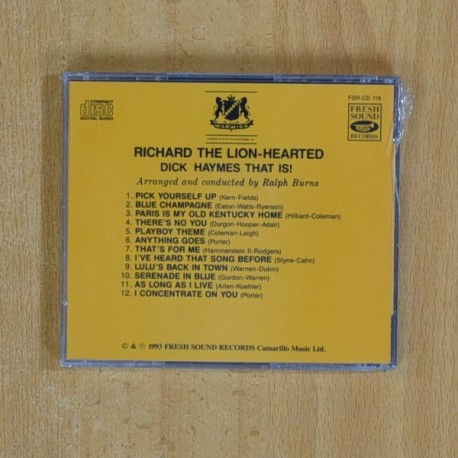 DICK HAYMES - RICHARD THE LION HEARTED - CD
