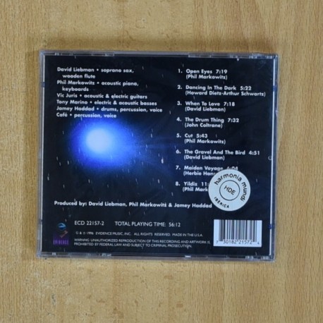 DAVE LIEBMAN GROUP - VOYAGE - CD