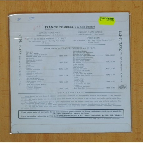 FRANCK POURCEL - RONDE MEXICAINE + 3 - EP