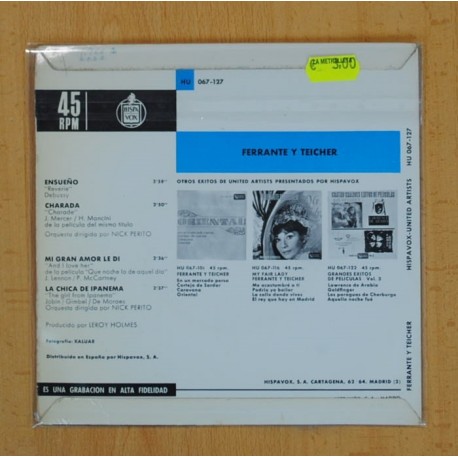 FERRANTE Y TEICHER - ENSUEÃO + 3 - EP
