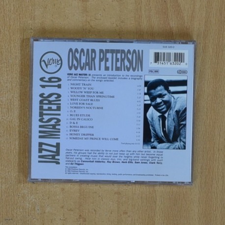 OSCAR PETERSON - JAZZ MASTERS 16 - CD