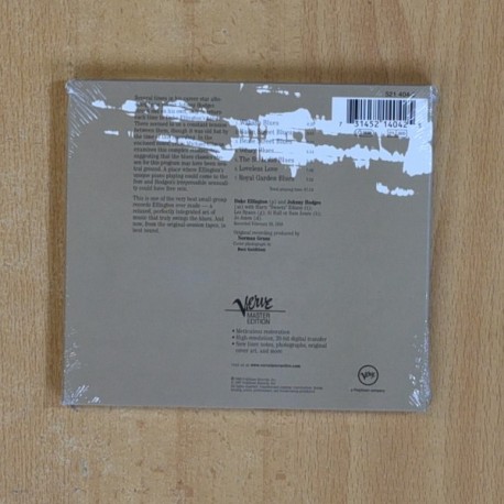 DUKE ELLINGTON AND JOHNNY HODGES - BACK TO BACK - CD