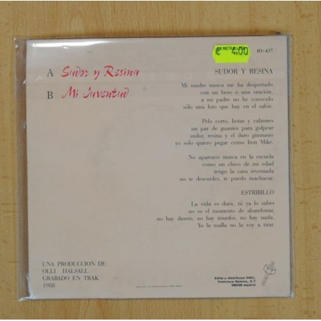 REY LUI - SUDOR Y RESINA / MI JUVENTUD - SINGLE
