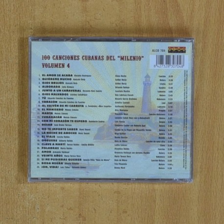 VARIOS - 100 CANCIONES CUBANAS DEL MILENIO VOLUMEN 4 - CD