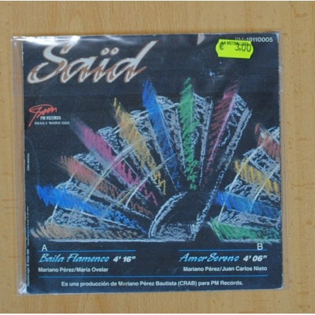 SAID - BAILA FLAMENCO / AMOR SERENO - SINGLE