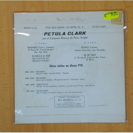 PETULA CLARK - MARINERO + 3 - EP