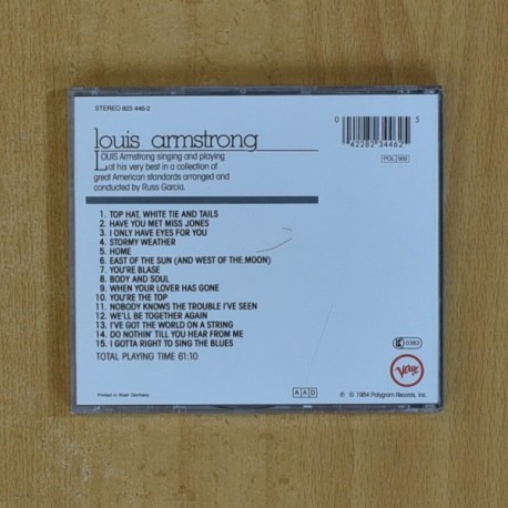 LOUIS ARMSTRONG - OVER 60 MINUTES OF MUSIC - CD