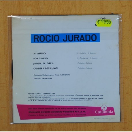 ROCIO JURADO - MI AMIGO + 3 - EP