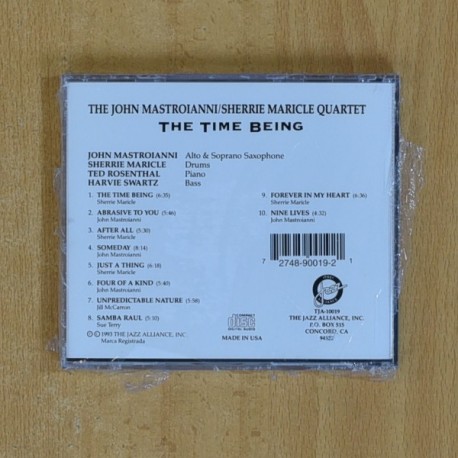 THE JOHN MASTROIANNI / SHERRIE MARICLE QUARTET - THE TIME BEING - CD