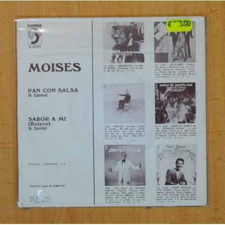 MOISES - PAN CON SALSA / SABOR A MI - SINGLE
