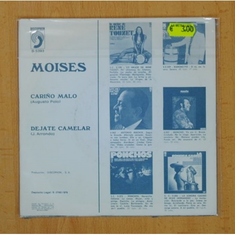 MOISES - CARIÃO MALO / DEJATE CAMELAR - SINGLE
