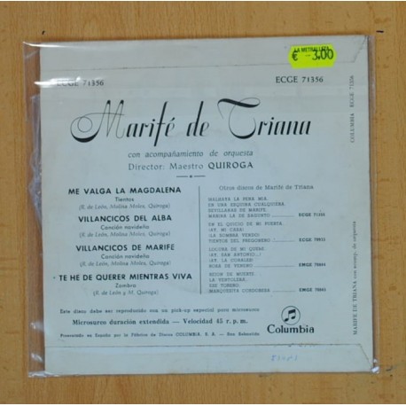 MARIFE DE TRIANA - ME VALGA LA MAGDALENA + 3 - EP