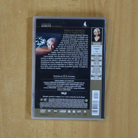 MARILYN MONROE SUS ULTIMOS DIAS - DVD