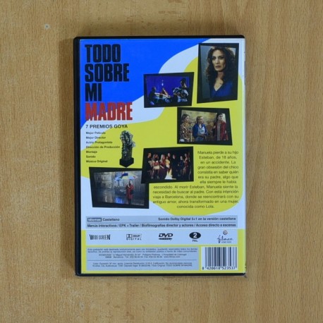 TODO SOBRE MI MADRE - DVD