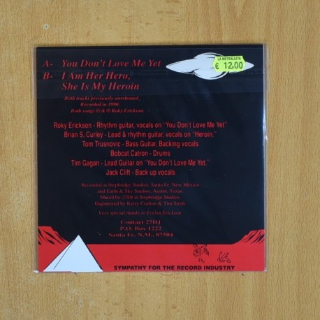 ROKY ERICKSON & 27 DEVILS JOKING - YOU DONT LOVE ME YET - VINILO ROJO SINGLE