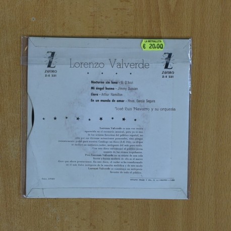 LORENZO VALVERDE - NOCTURNO SIN LUNA + 3 - EP