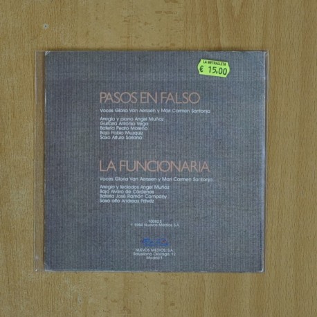 VAINICA DOBLE - PASOS EN FALSO / LA FUNCIONARIA - SINGLE