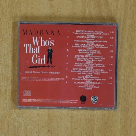 MADONNA - WHOS THAT GIRL - CD