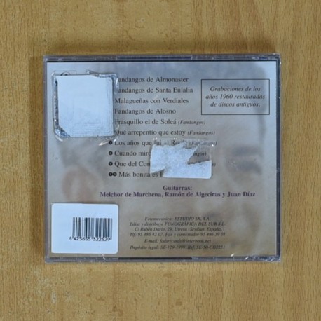 PACO TORONJO - POR LA RUTA DEL FANDANGO - CD