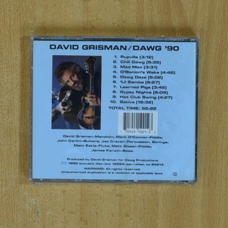 DAVID GRISMAN - DAWG 90 - CD