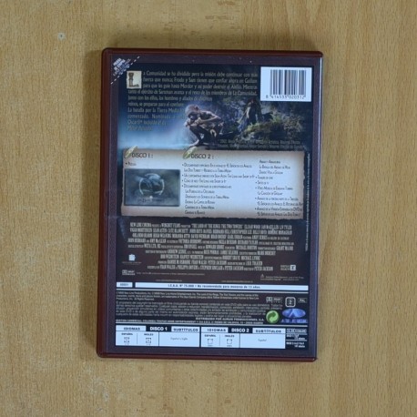EL SEÃOR DE LOS ANILLOS LAS DOS TORRES - DVD