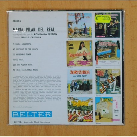 MARIA PILAR DEL REAL (JOTAS) - PLEGARIA ARAGONESA + 5 - EP