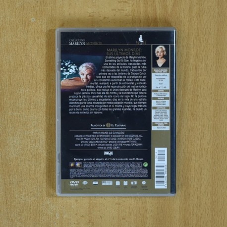 MARILYN MONROE SUS ULTIMOS DIAS - DVD