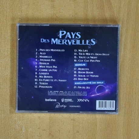YANNS - PAYS DES MERVEILLES - CD
