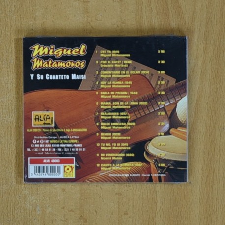 MIGUEL MATAMOROS Y SU CUARTETO MAISI - MIGUEL MATAMOROS Y SU CUARTETO MAISI - CD