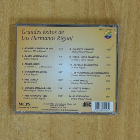 LOS HERMANOS RIGUAL - GRANDES EXITOS - CD