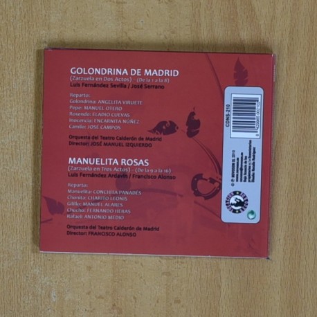 VARIOS - GOLONDRINA DE MADRID / MANUELITA ROSAS - CD