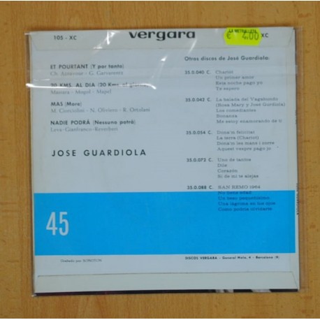 JOSE GUARDIOLA - ET POURTANT + 3 - EP