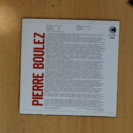 PIERRE BOULEZ - ESTRUCTURAS PARA DOS PIANOS - LP