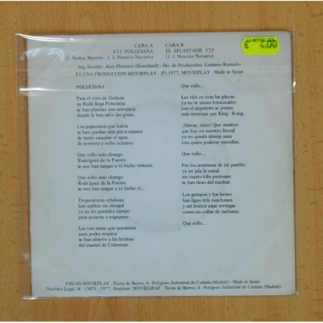 DESMADRE 75 - POLUCIANA / EL APLASTAOR - SINGLE