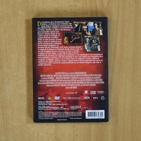 PIRATAS DEL CARIBE LA MALDICION DE LA PERLA NEGRA - DVD