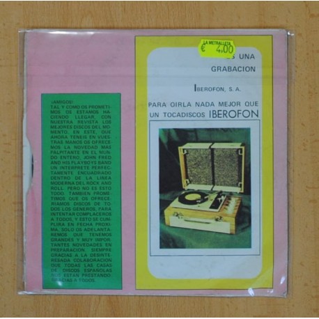 JOHN FRED AND HIS PLABOYS - OFF THE WALL / UP AND DOWN - SINGLE