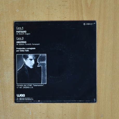 MIGUEL BOSE - PARTISANO - PROMO SINGLE