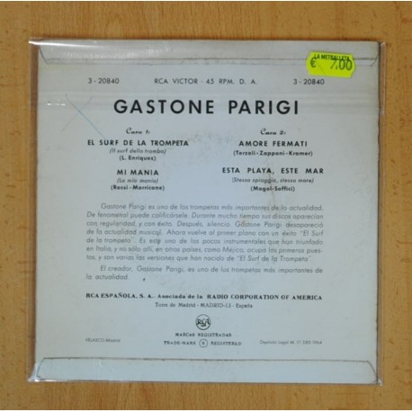 GASTONE PARIGI - EL SURF DE LA TROMPETA + 3 - EP