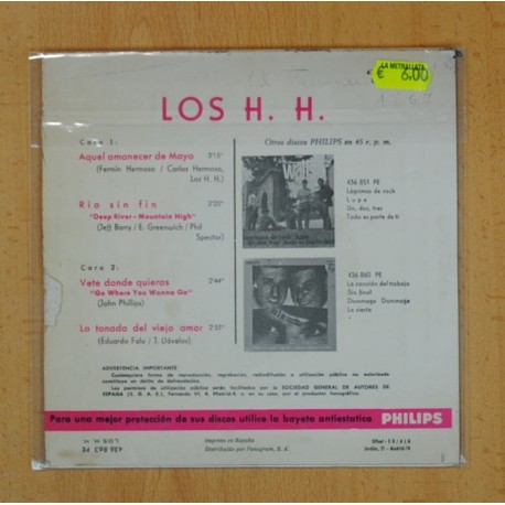 LOS H.H. - VETE DONDE QUIERAS + 3 - EP