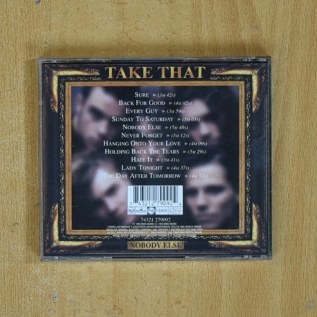 TAKE THAT - NOBODY ELSE - CD